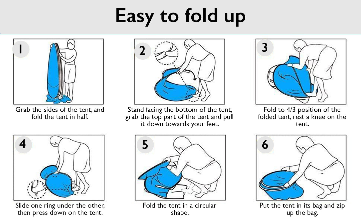 Pirvacy pop-up tent - voor Toiletten - Zwart