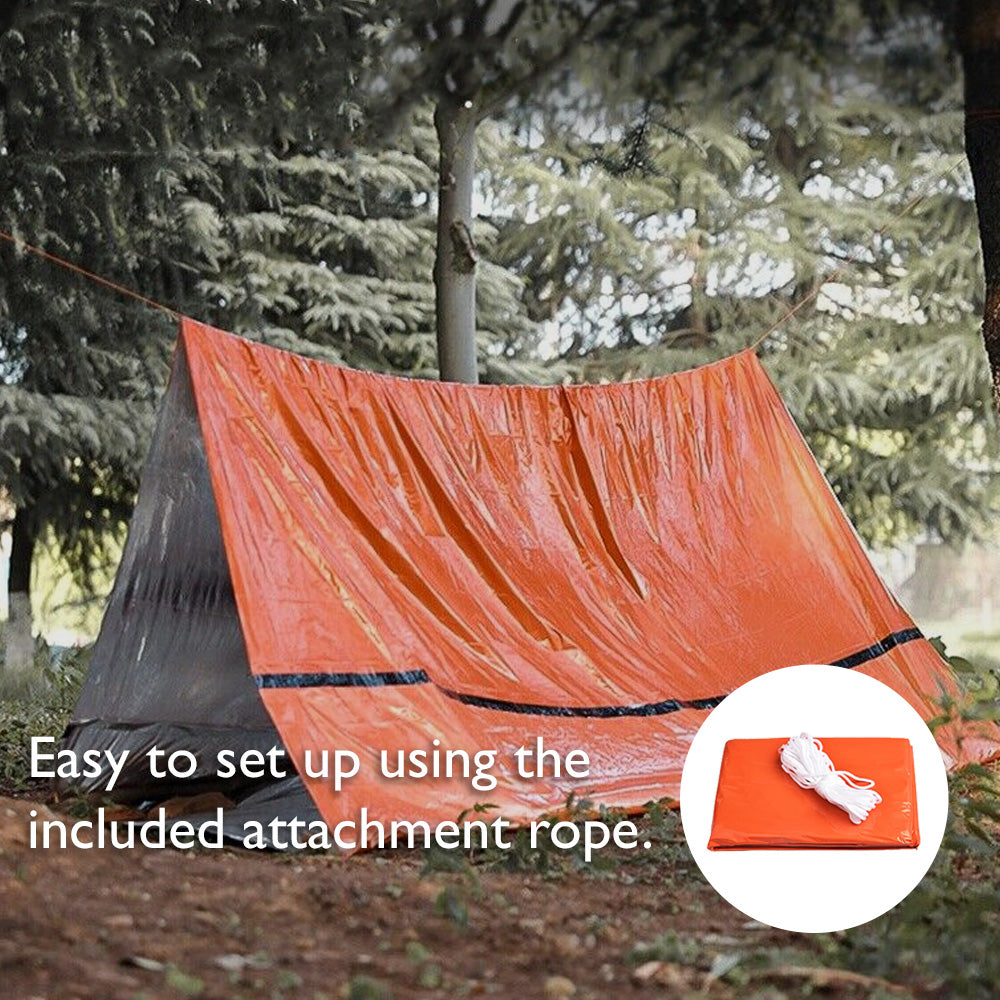 the emergency tent sent up in nature