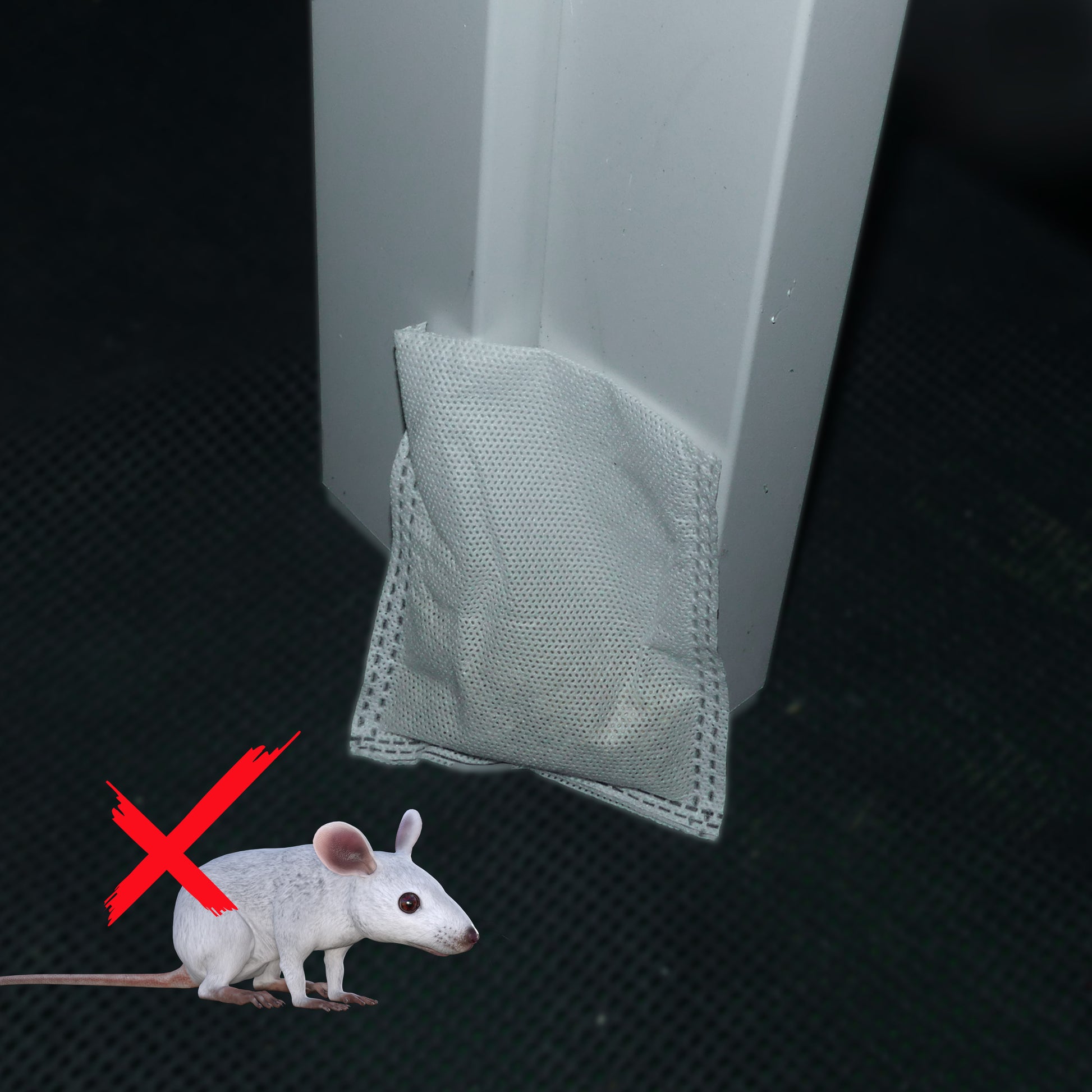 mouse repellent pouche under bench