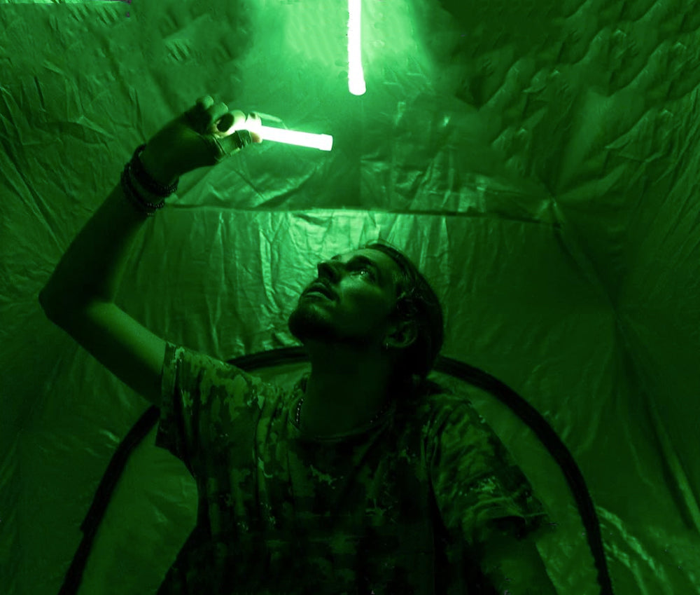 Impression of the function of the emergency glowlights